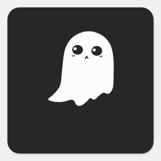 Little Boo Funny Meme Design スクエアシール (正面)