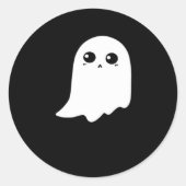 Little Boo Funny Meme Design ラウンドシール (正面)