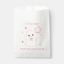 Little Boo Ghost | ハロウィン・ベビーシャワーのピンク フェイバーバッグ