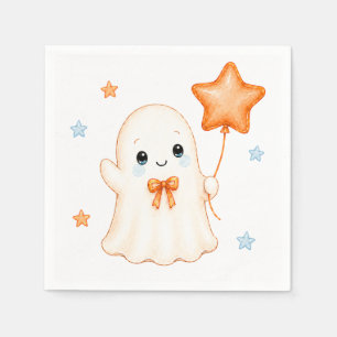 Little Boo Ghost ハロウィン・ベビーシャワー スタンダードカクテルナプキン