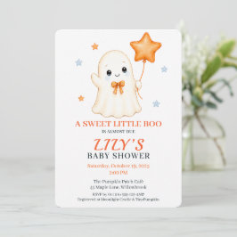 Little Boo Ghost | ハロウィン・ベビーシャワー 招待状