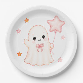 Little Boo Ghost | 女の子のハロウィン・ベビーシャワー ペーパープレート