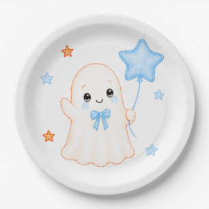 Little Boo Ghost   男の子のハロウィン・ベビーシャワー ペーパープレート
