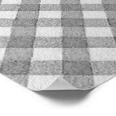 Little Boo Gingham赤ちゃんシャワー歓迎サイン ポスター (角)