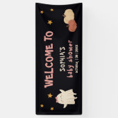 Little Boo Girlハロウィーン赤ちゃんシャワーへようこそ 横断幕 (縦)