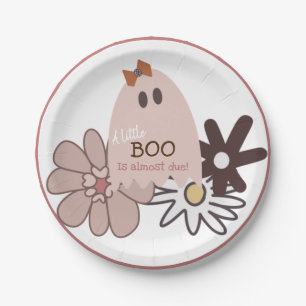 Little Boo Girl Baby Shower ペーパープレート