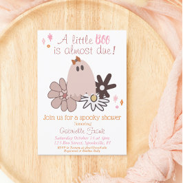 Little Boo Girl Baby Shower 招待状