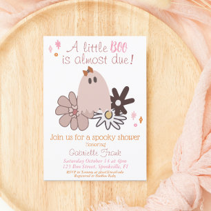 Little Boo Girl Baby Shower 招待状