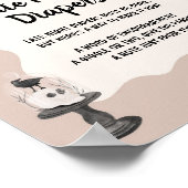 Little Boo Gothic Baby Late Night Diapers Sign ポスター (角)