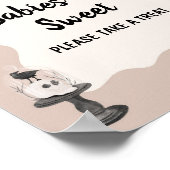 Little Boo Gothic BabyShower Babies are Sweet Sign ポスター (角)