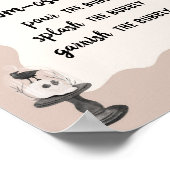 Little Boo Gothic BabyShower Envelope Station Sign ポスター (角)