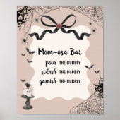 Little Boo Gothic BabyShower Envelope Station Sign ポスター (正面)