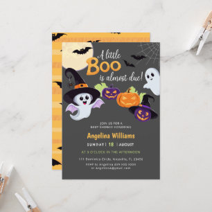 Little Boo Halloweenへの赤ちゃんシャワーの招待。 招待状