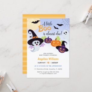 Little Boo Halloweenへの赤ちゃんシャワーの招待。 招待状