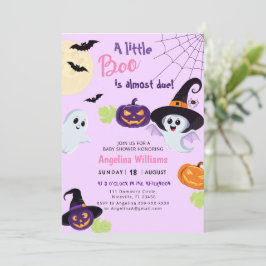 Little Boo Halloweenへの赤ちゃんシャワーの招待。 招待状