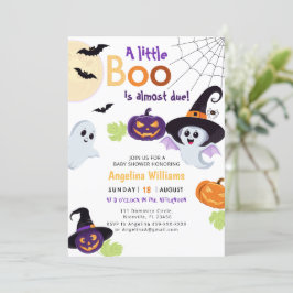 Little Boo Halloweenへの赤ちゃんシャワーの招待。 招待状