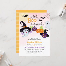 Little Boo Halloweenへの赤ちゃんシャワーの招待。 招待状