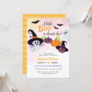 Little Boo Halloweenへの赤ちゃんシャワーの招待。 招待状