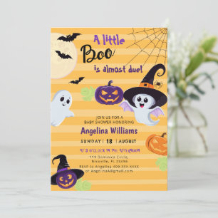 Little Boo Halloweenへの赤ちゃんシャワーの招待。 招待状