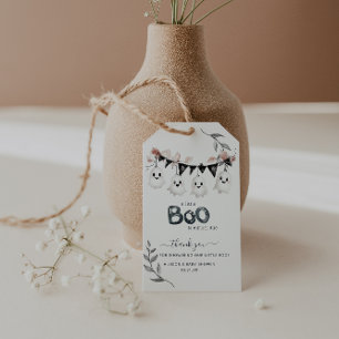 Little Boo Halloween ベビーシャワーのお礼タグ ギフトタグ