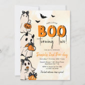 Little Boo Halloween 2nd Birthday 招待状 (正面)