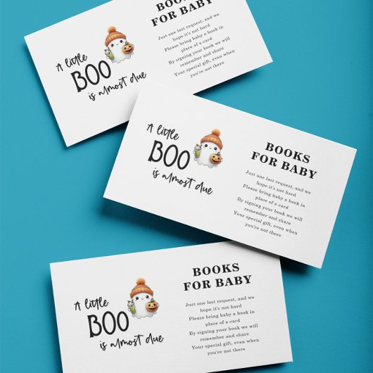 Little Boo Halloween Books for Baby Baby Shower エンクロージャーカード