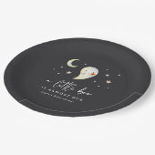 Little Boo Halloween Ghost Baby Shower ペーパープレート (アングル)