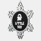 Little Boo In Halloween Cool Graphic スノーフレークピューターオーナメント (右)