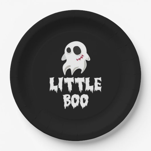 Little Boo In Halloween Cool Graphic ペーパープレート (正面)