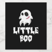 Little Boo In Halloween Cool Graphic ワインラベル (シングルラベル)