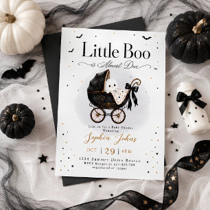 Little Boo is Almost Due ハロウィンベビーシャワー 招待状