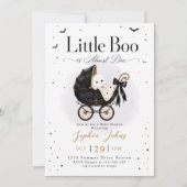 Little Boo is Almost Due ハロウィンベビーシャワー 招待状 (正面)