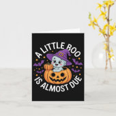 Little Boo Is Almost Due Cute Halloween Pregnancy  カード (黄色い花)
