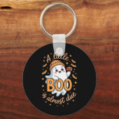 Little Boo Is Almost Due Cute Halloween Pregnancy  キーホルダー (正面)