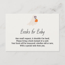 Little Boo Is Almost Due Halloween Baby Shower エンクロージャーカード