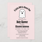 LITTLE BOO On The Wayハロウィーン幽霊赤ちゃんシャワー 招待状 (正面/裏面)