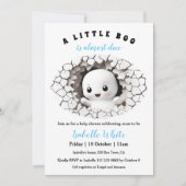 Little Boo Peek Halloween Boy Baby Shower 招待状 (正面)