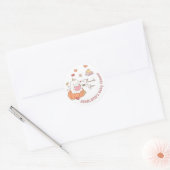 Little Boo Pink Whimsical Books Baby Shower ラウンドシール (封筒)