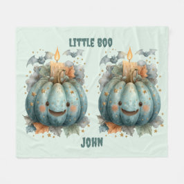 Little Boo Pumpkin for Boys フリースブランケット