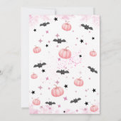 Little Boo Spooky Cute Baby Girl Baby shower 招待状 (裏面)