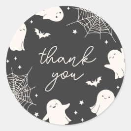 Little Boo Thank Youステッカー ラウンドシール