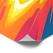 Little Boy on a Rocket Ship Flying through Space ポスター (角)