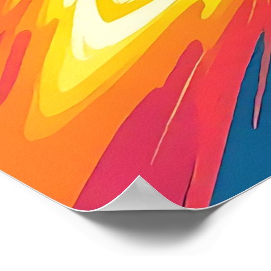 Little Boy on a Rocket Ship Flying through Space ポスター (角)