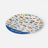 Little Boy Things That Move Vehicle Cars Kid ペーパープレート (アングル)