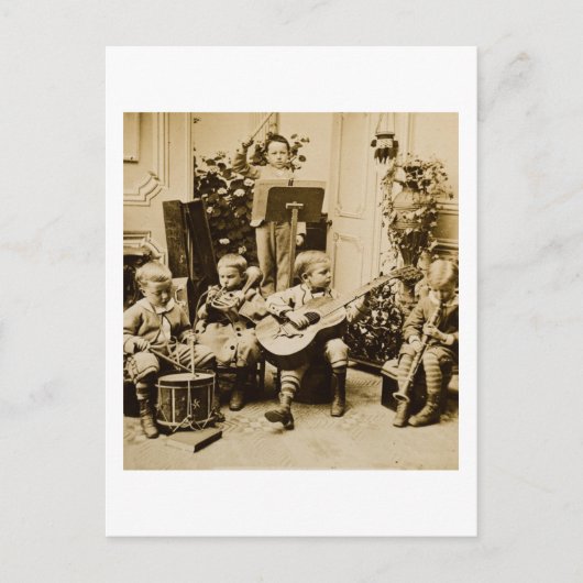 Little Boys Orchestra -ヴィンテージ立体視 ポストカード (正面)