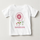 Little Brave Dandelion Personalized ベビーTシャツ (正面)