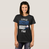 Little Brother Biggest Fan Baseball Season For Boy Tシャツ (正面フル)