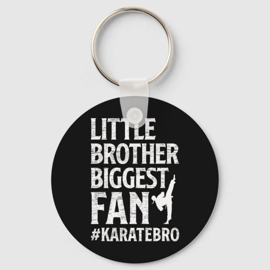 Little Brother Biggest Fan Karate Bro Proud Karate キーホルダー (正面)