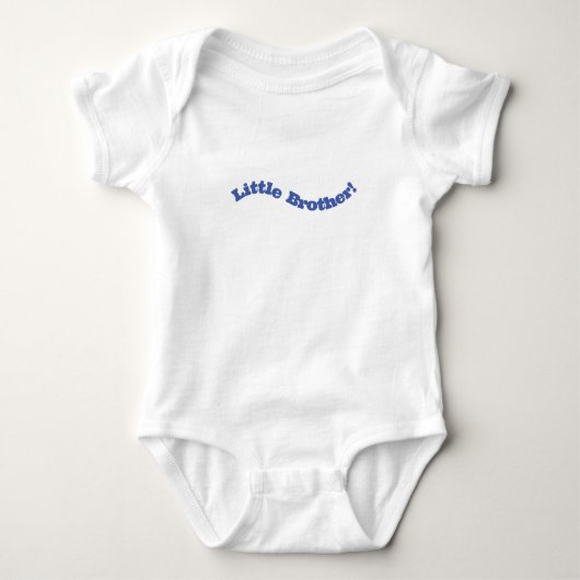 Little Brother New Baby Newborn Quote Baby Romper ベビーボディスーツ (正面)