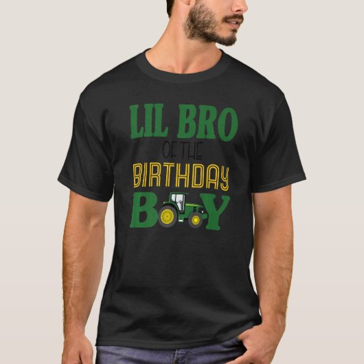 Little Brother of the誕生日for Boy Farm Tracto Tシャツ (正面)